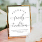 Quinn Script White | Printable Family Tradition Game Template
