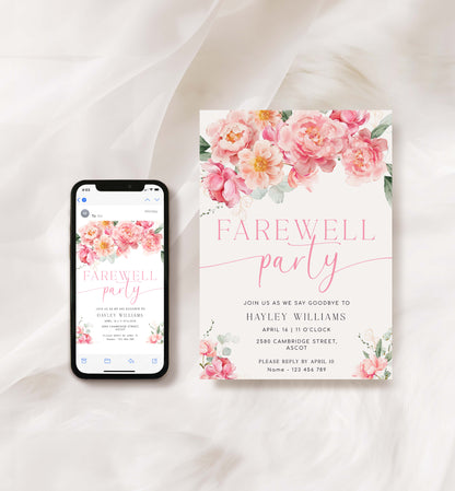 Piper White | Printable Farewell Party Invitation Template