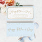 Father's Day Custom Gift Voucher Template, Printable Dad's Day Gift Certificate, Last Minute Printable Father's Day Gift Coupon, Stripe Blue