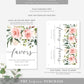 Darcy Floral Pink | Printable Favours Sign Template