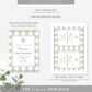 Gingham Sage Green Pumpkin | Printable Birthday Invitation Template