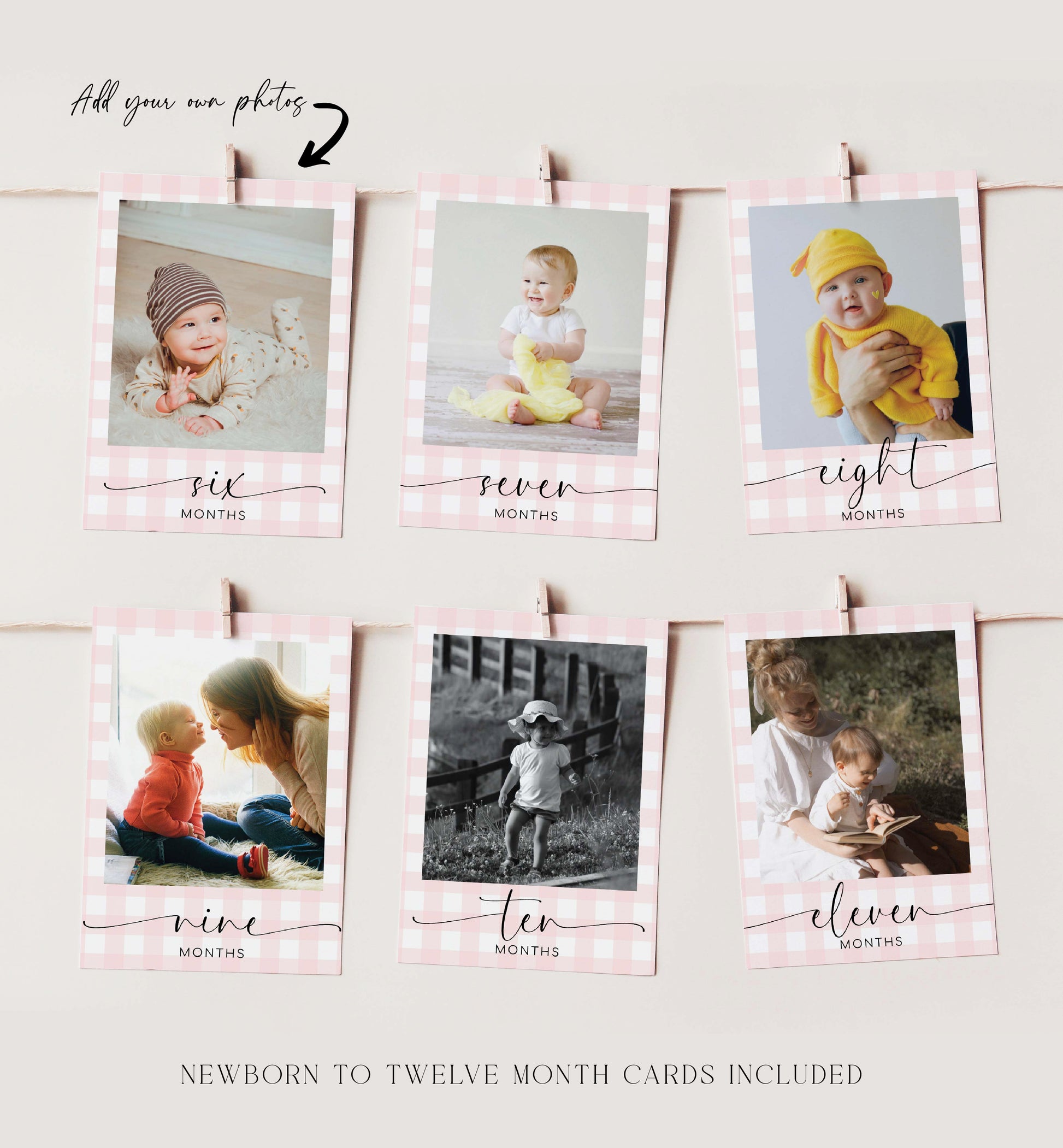 Free Printable 12 Month Photo Banner Free Printable 12 Month Photo Banner