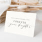 Today a Bride, Tomorrow a Wife, Forever Your Daughter Wedding Day Card, Minimalist Wedding, To Parents Wedding Day Card, Ivory, Ellesmere