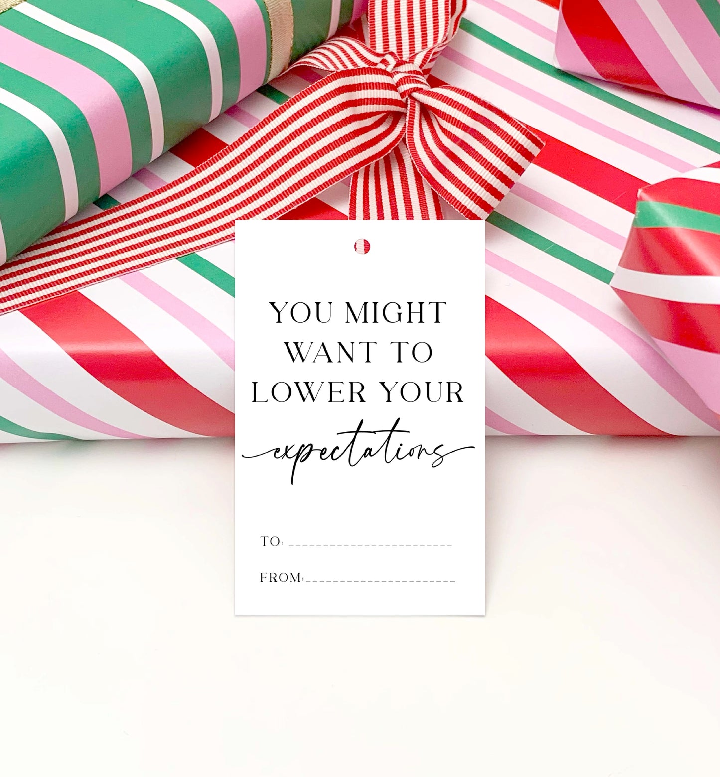 Modern Script | Printable Sarcastic Christmas Gift Tag Template