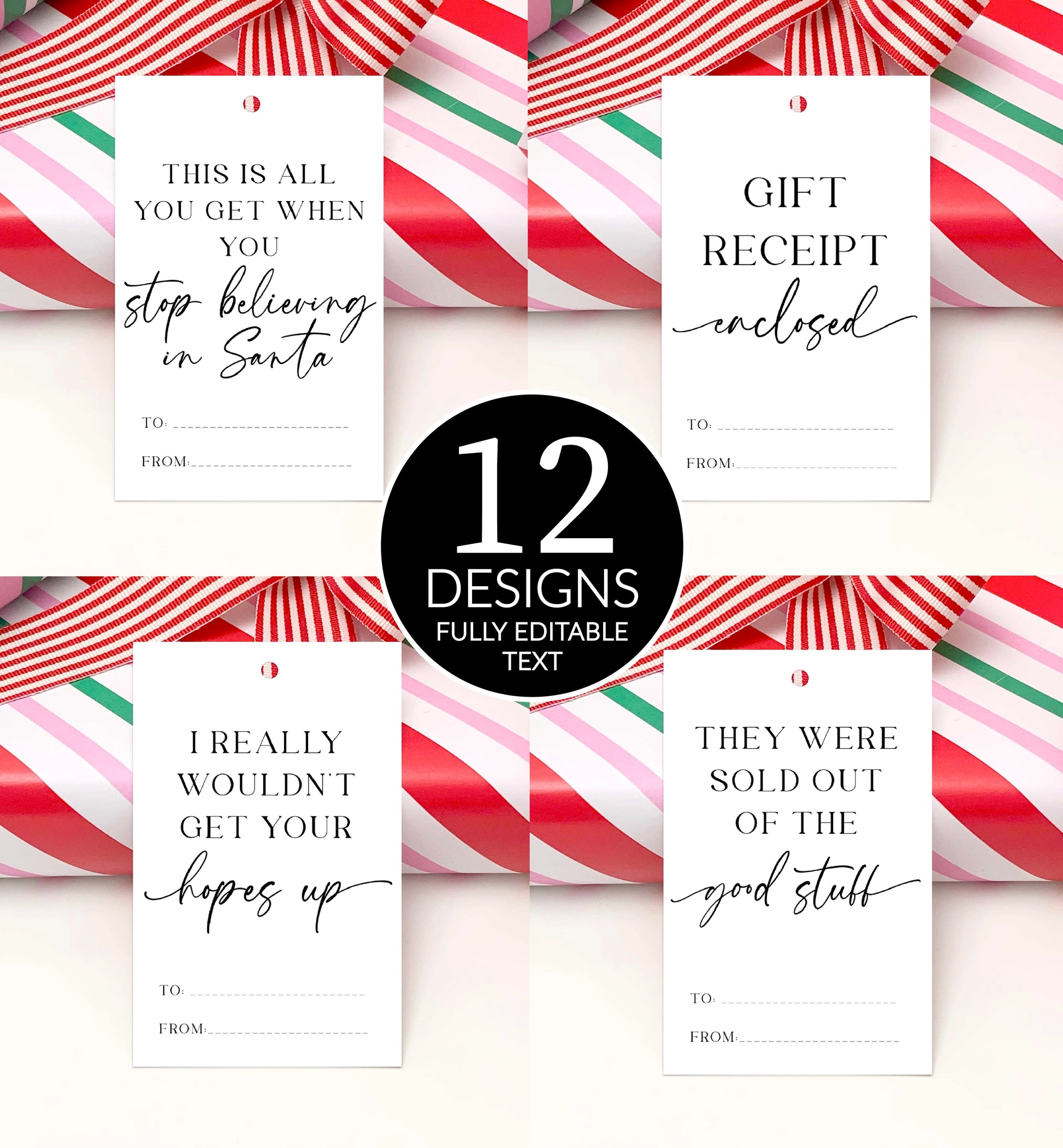 Snarky Christmas Gift Tags, Funny Holiday Gift Tags, Printable Gift Tags,  Christmas Printable Tags, Gift Wrap Under 5 