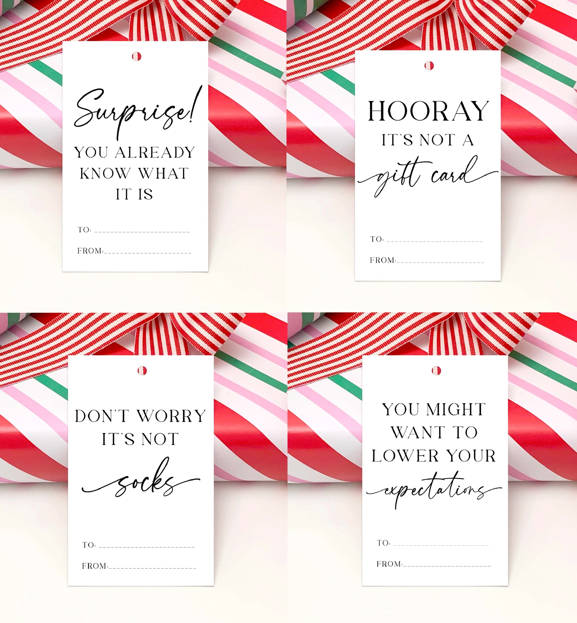 Printable Sarcastic Christmas Gift Tag, Cheeky Punny Anit-Christmas Gift Tags, Dark Humor Christmas, Amusing Funny Quote, Holiday Gift Tag