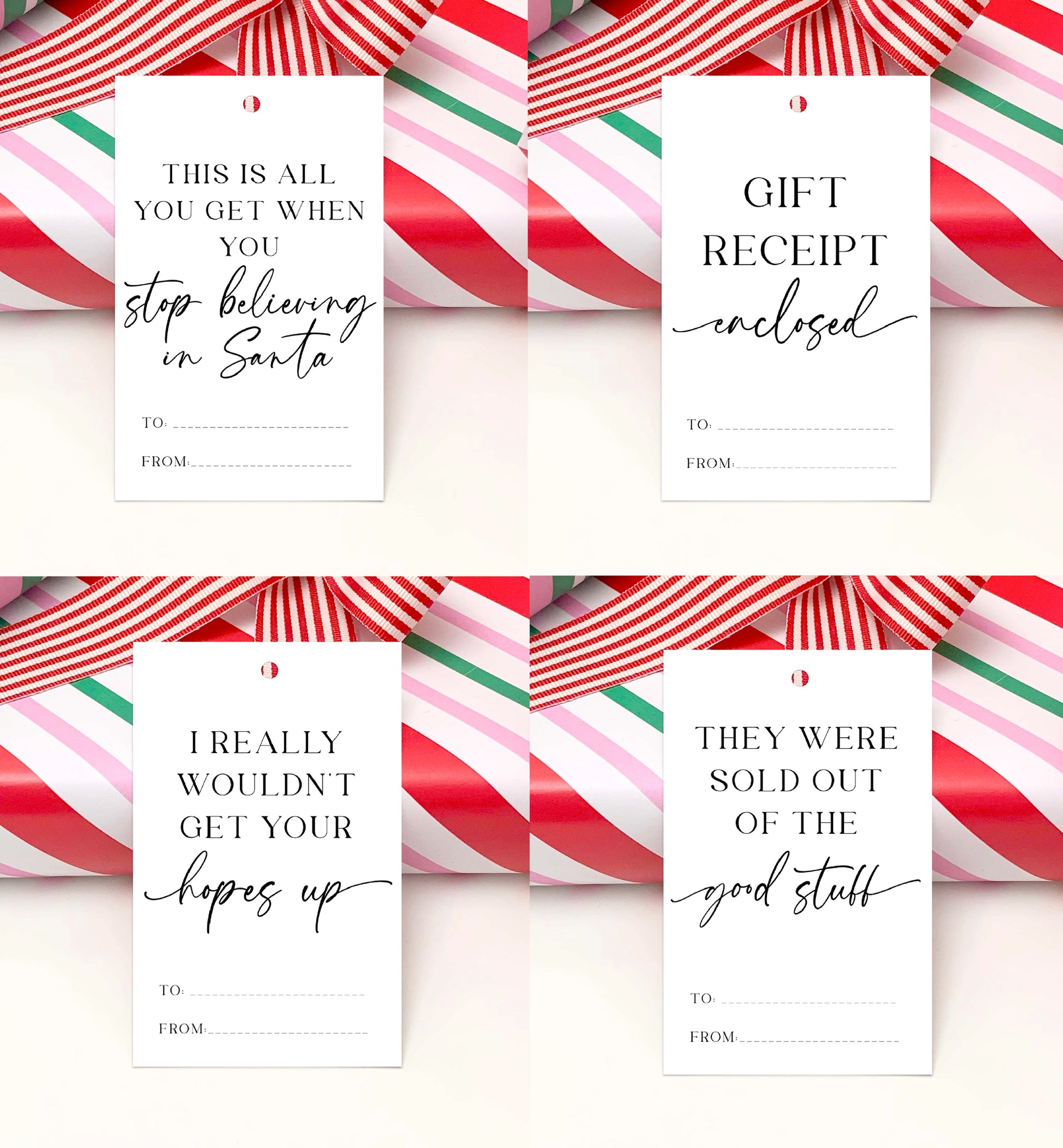 Printable Sarcastic Christmas Gift Tag, Cheeky Punny Anit-Christmas Gift Tags, Dark Humor Christmas, Amusing Funny Quote, Holiday Gift Tag