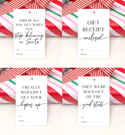 Printable Sarcastic Christmas Gift Tag, Cheeky Punny Anit-Christmas Gift Tags, Dark Humor Christmas, Amusing Funny Quote, Holiday Gift Tag