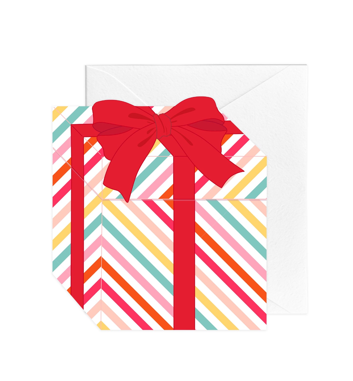 Present Fruit Tingle Stripe Birthday Greeting Card