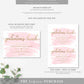 Watercolour Pink | Printable Galentine's Lunch Invitation Template