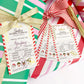 Santa's Sleigh Special Delivery Christmas Gift Tags Set of 8, Santa's Workshop Gift Tag Label, North Pole Express Gift Tag, Present Tags