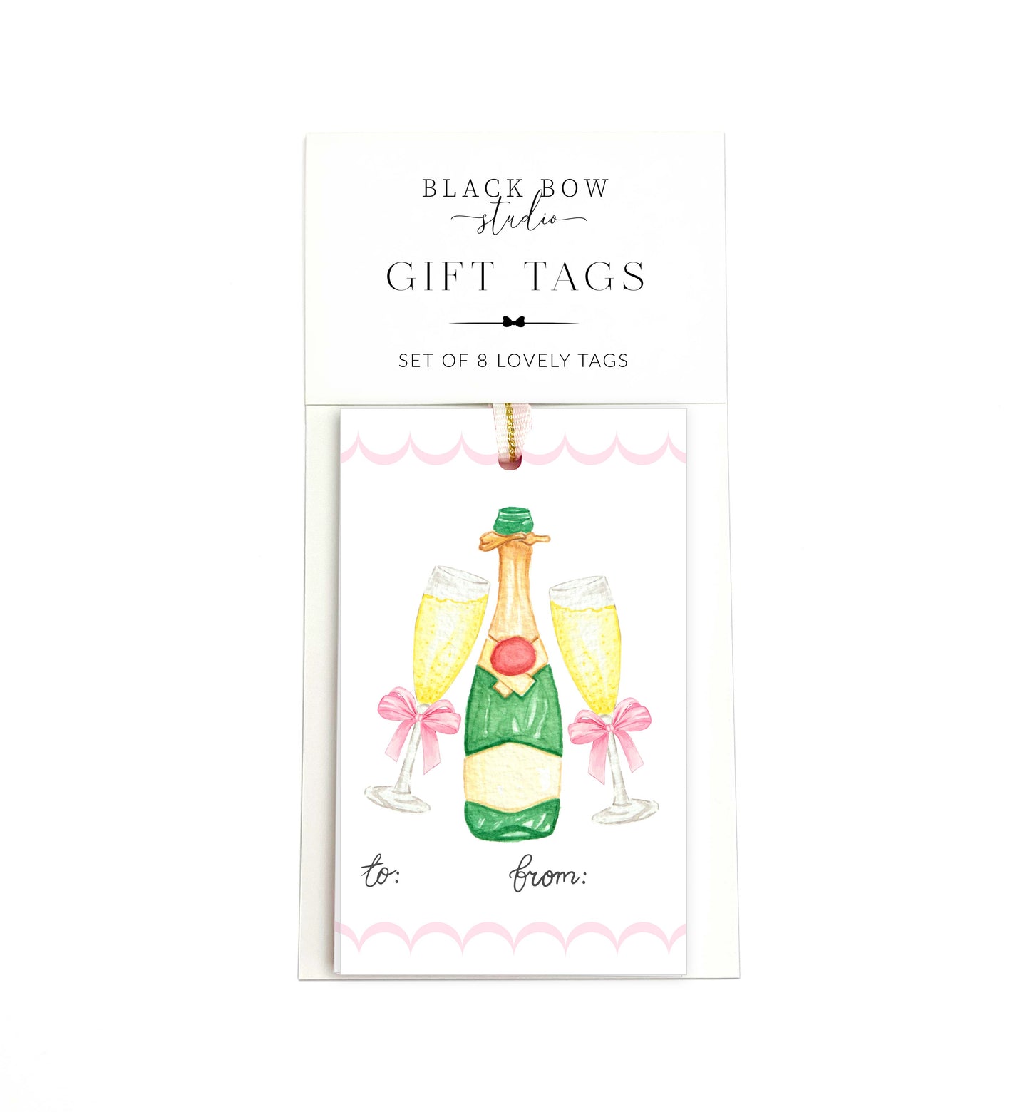 Champagne Toast Set of 8 Gift Tags