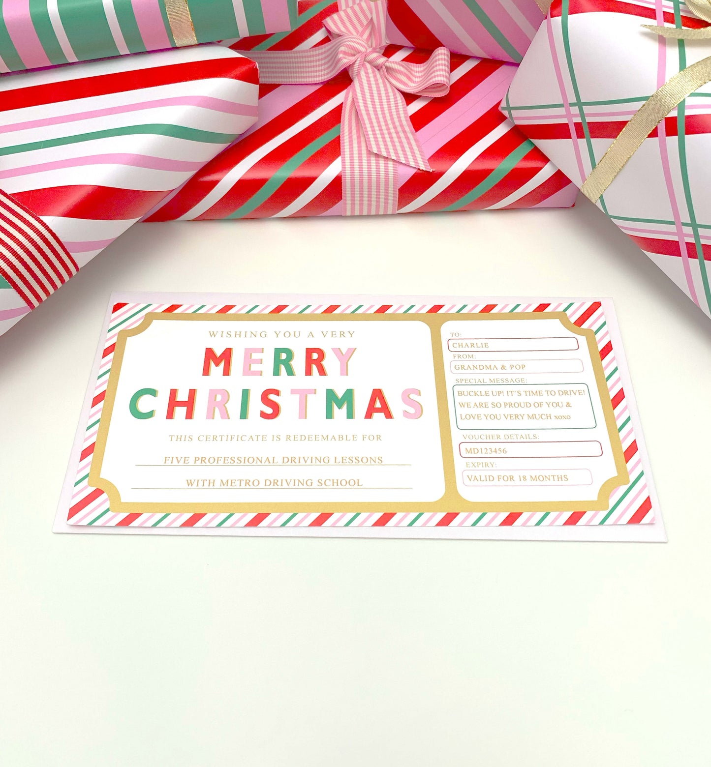Stripe Multi | Christmas Gift Voucher