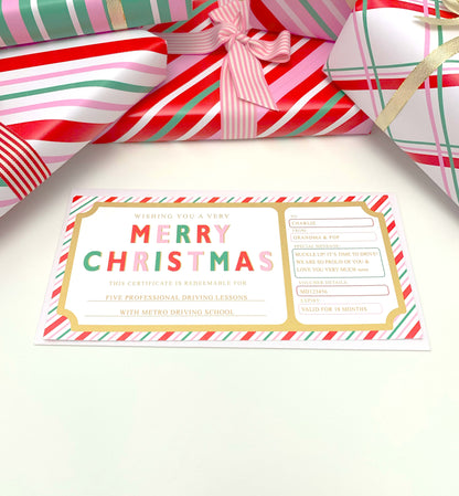 Stripe Multi | Christmas Gift Voucher