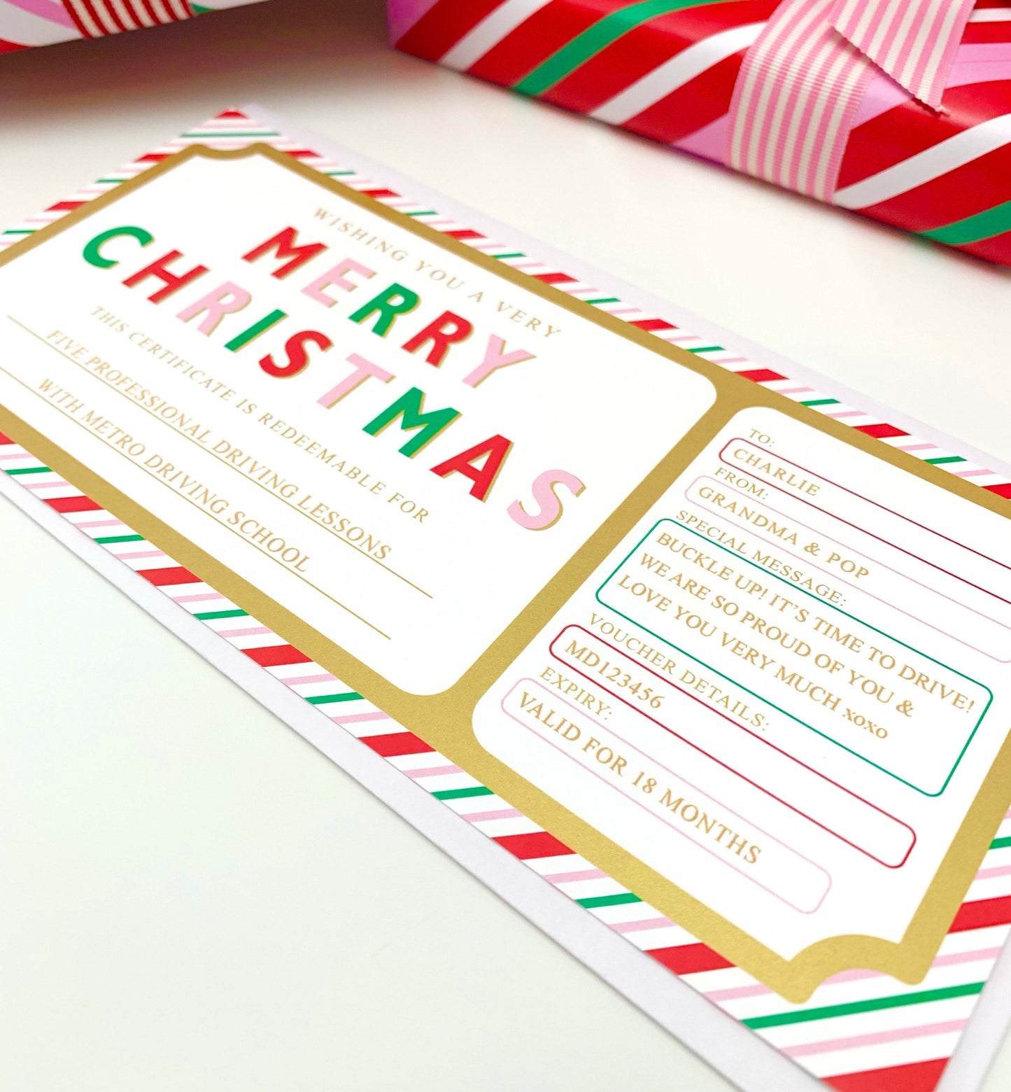 Stripe Multi | Christmas Gift Voucher