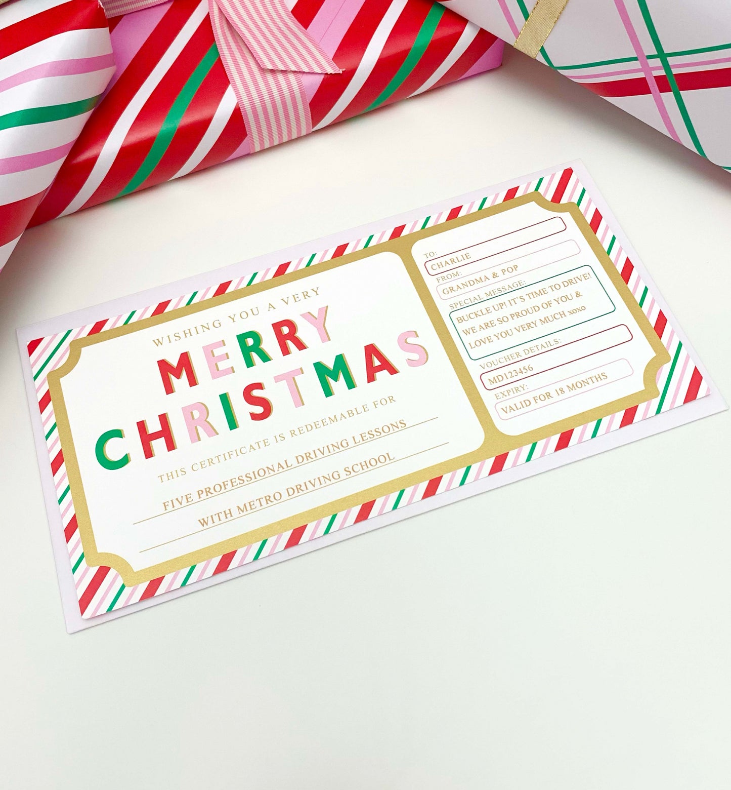 Stripe Multi | Christmas Gift Voucher