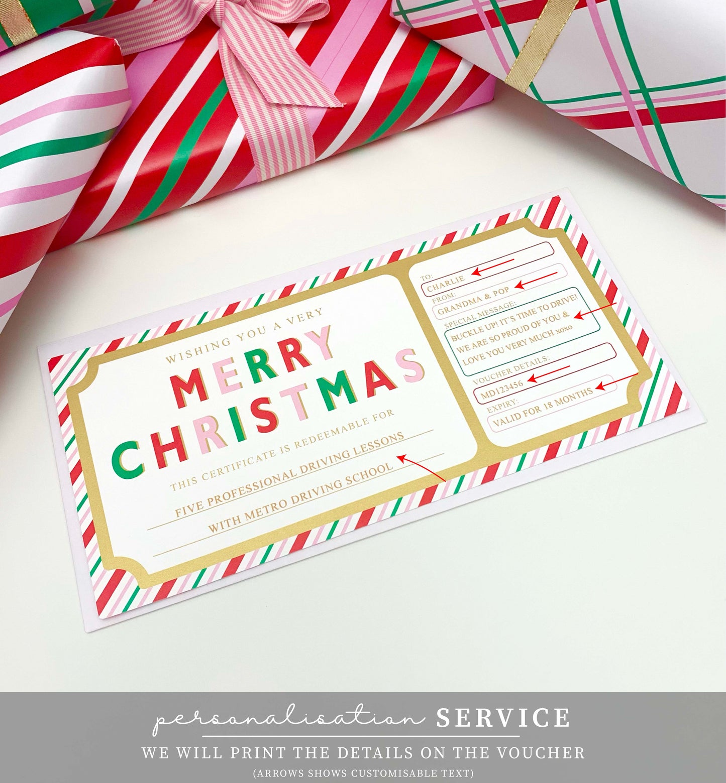 Stripe Multi | Christmas Gift Voucher