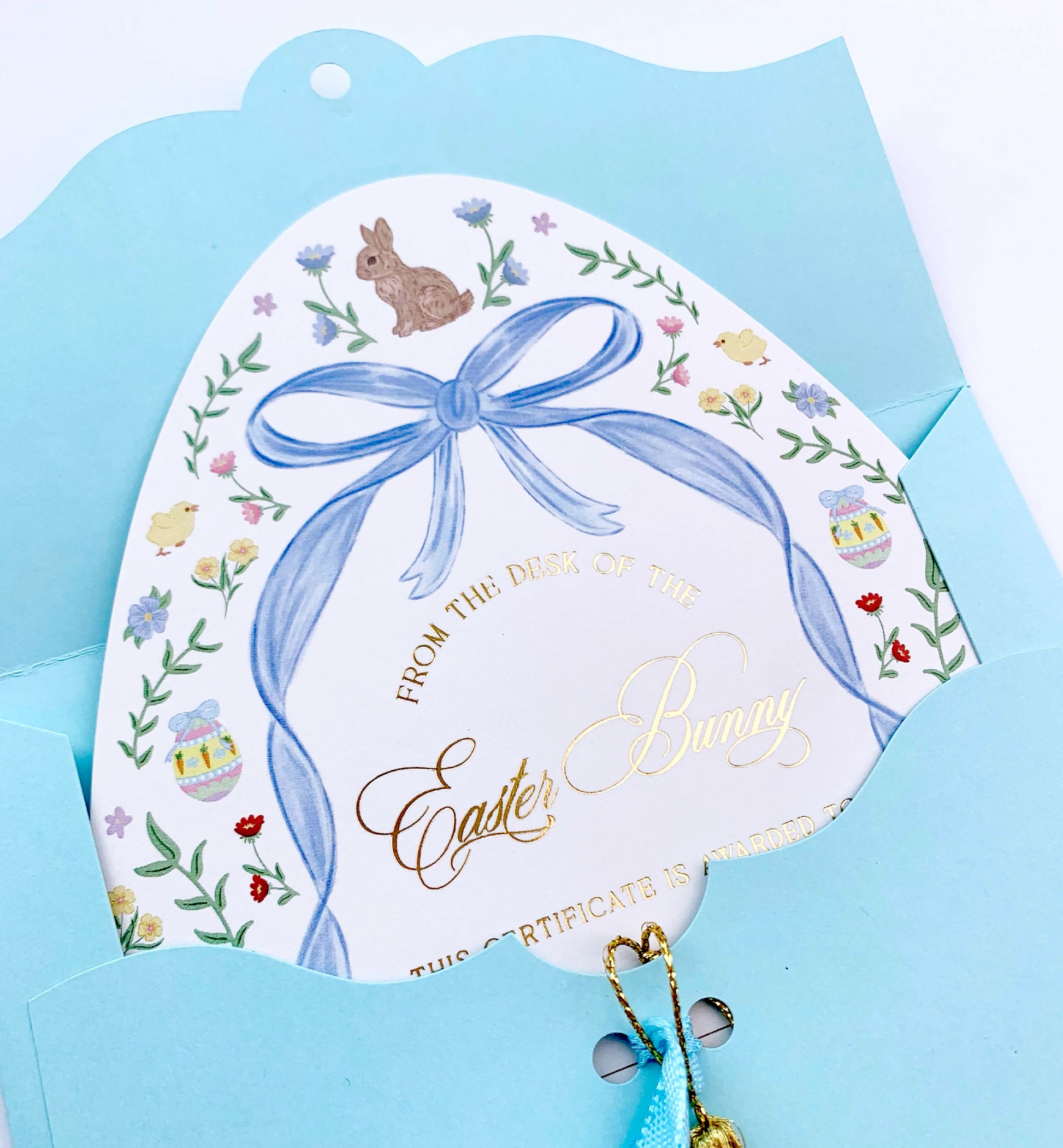 Easter Good Egg Certificate and Envelope, Easter Basket Gift, Approved By The Easter Bunny, From The Easter Bunny, Alternative Easter Gift