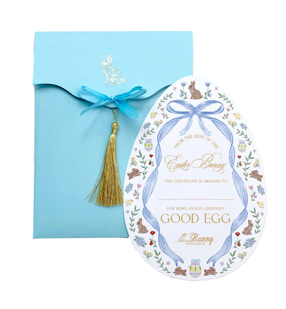 Easter Good Egg Certificate and Envelope, Easter Basket Gift, Approved By The Easter Bunny, From The Easter Bunny, Alternative Easter Gift
