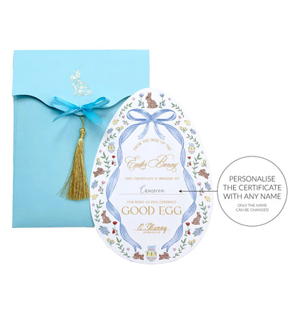 Easter Good Egg Certificate Blue