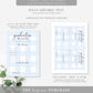 Gingham Blue | Printable Graduation Wishes Card Template