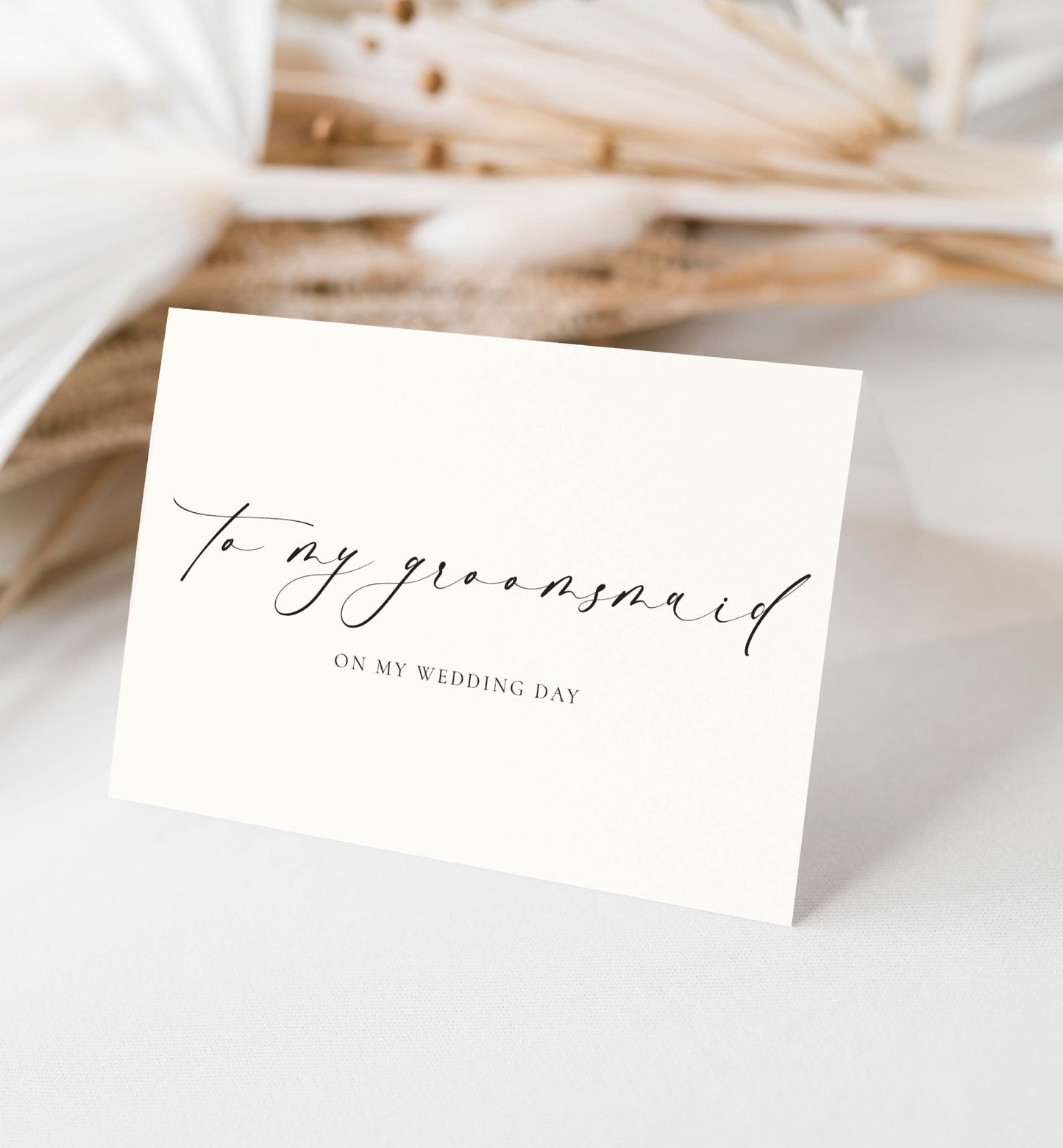 Ellesmere Ivory | To My Groomsmaid Wedding Day Greeting Card