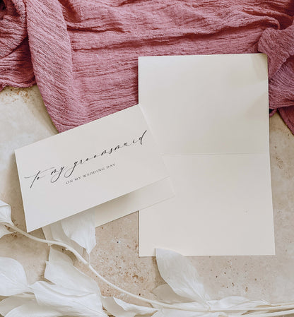 Ellesmere Ivory | To My Groomsmaid Wedding Day Greeting Card