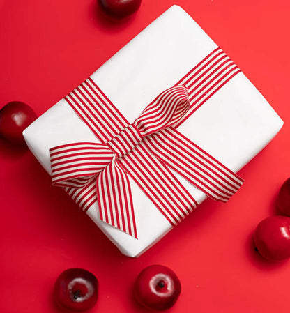 Ribbon | 38mm wide Red White Striped Grosgain