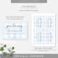 Gingham Blue | Printable Guess How Many Game Sign and Card Template