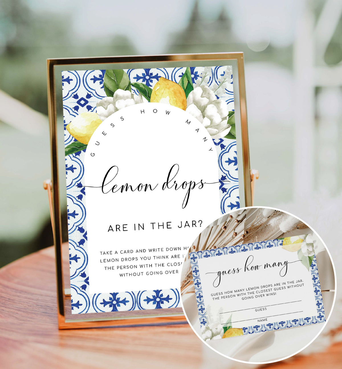 The Med Lemons | Printable Guess How Many Game Sign & Card Template ...