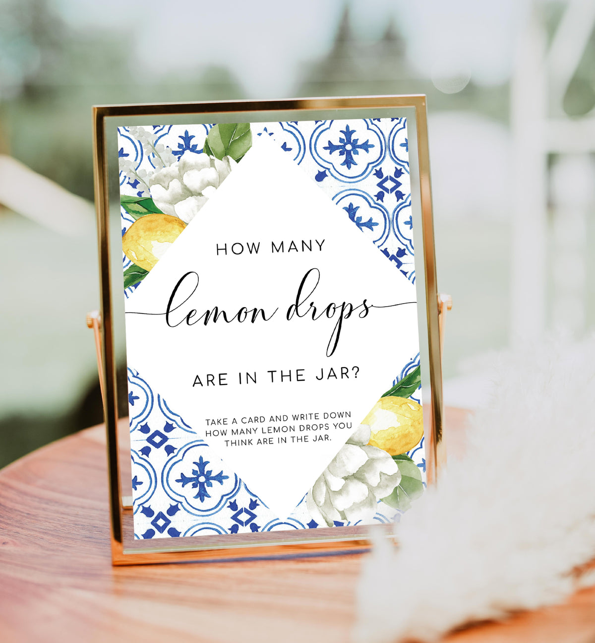 The Med Lemons | Printable Guess How Many Game Sign & Card Template ...