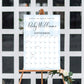 Gingham Blue | Printable Arrival Date Baby Shower Game Sign Template