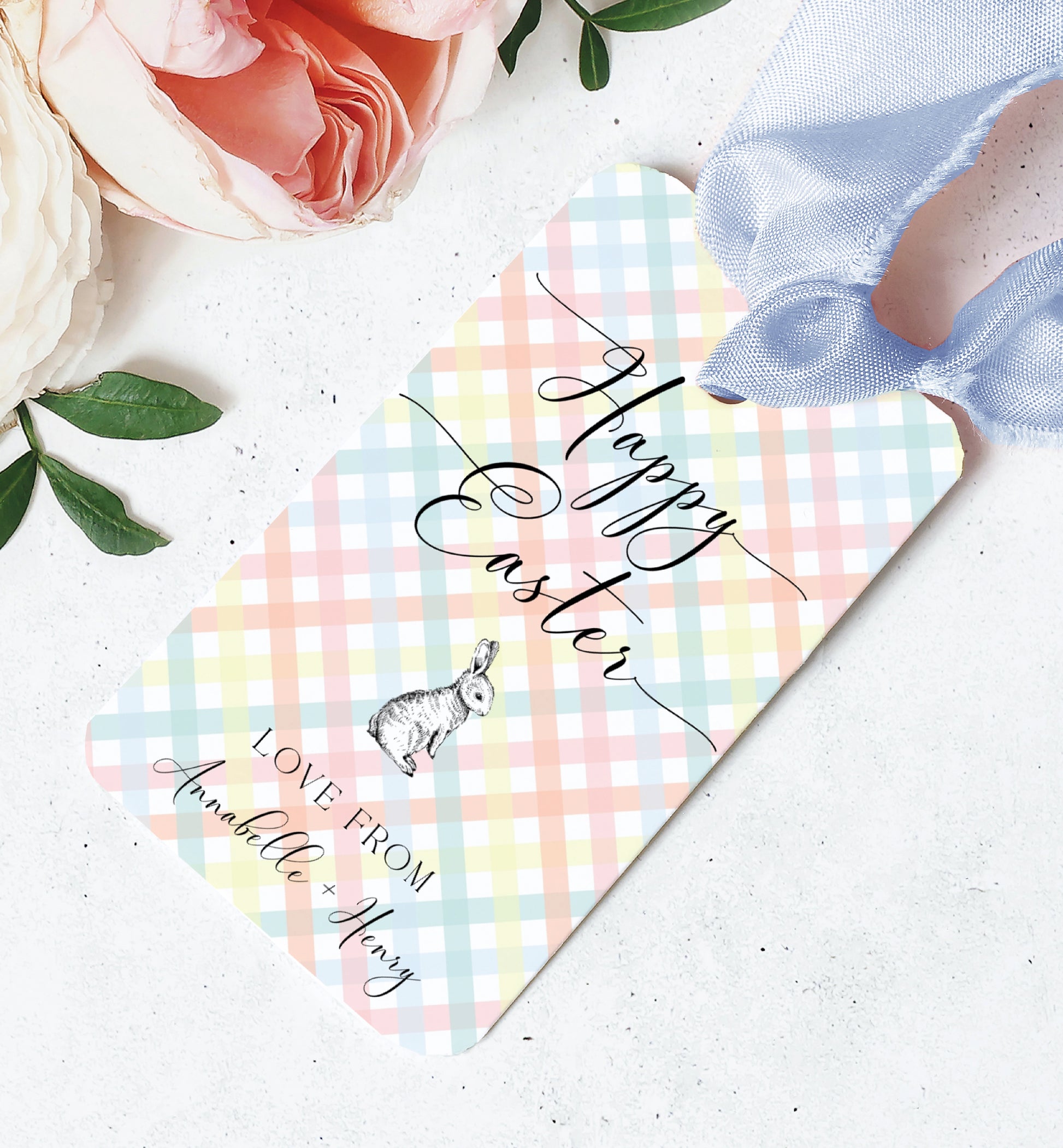 Gingham Multi | Printable Happy Easter Tag Template – Black Bow Studio gingham-multi-printable-happy-easter-tag-template-black-bow-studio