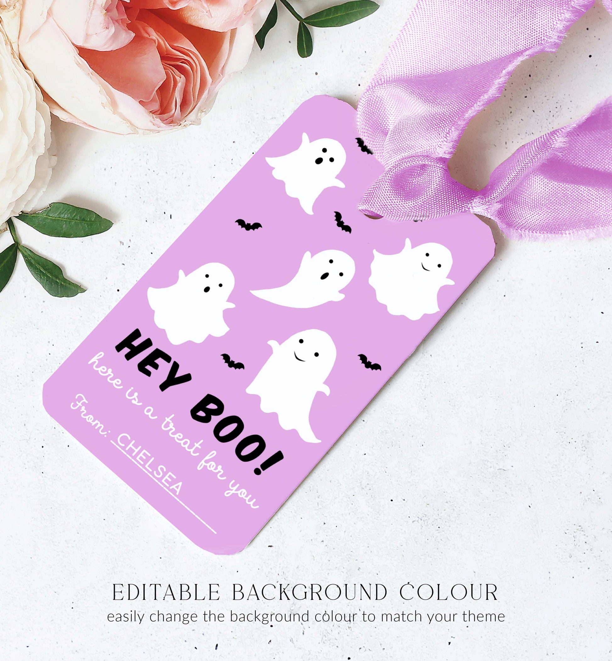 Halloween Favor Tags, Costume Party Trick Or Treat Printable Favor Tag, Halloween Birthday Party, Friendly Ghost Costume Party Favour Tag