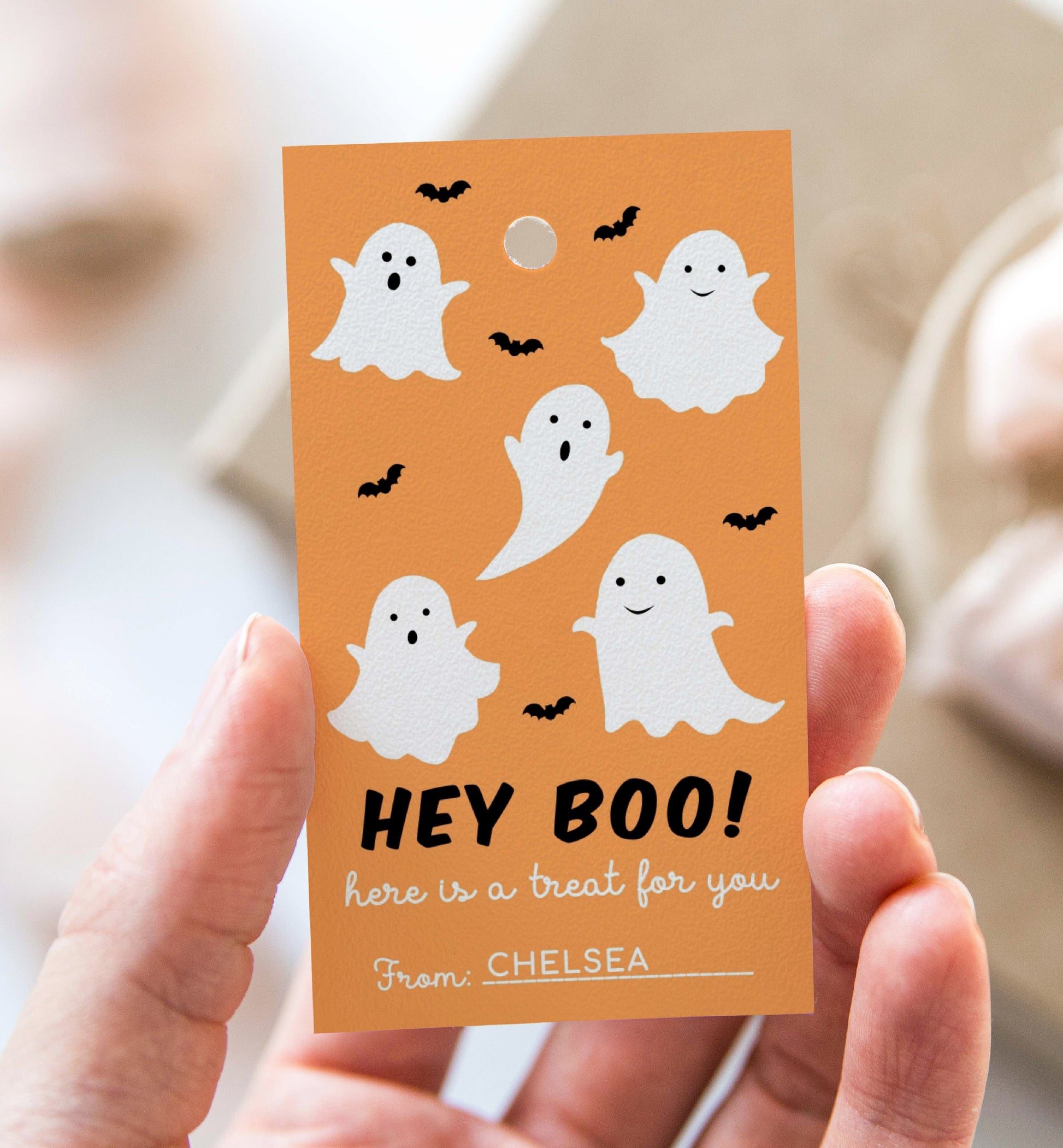Halloween Favor Tags, Costume Party Trick Or Treat Printable Favor Tag, Halloween Birthday Party, Friendly Ghost Costume Party Favour Tag