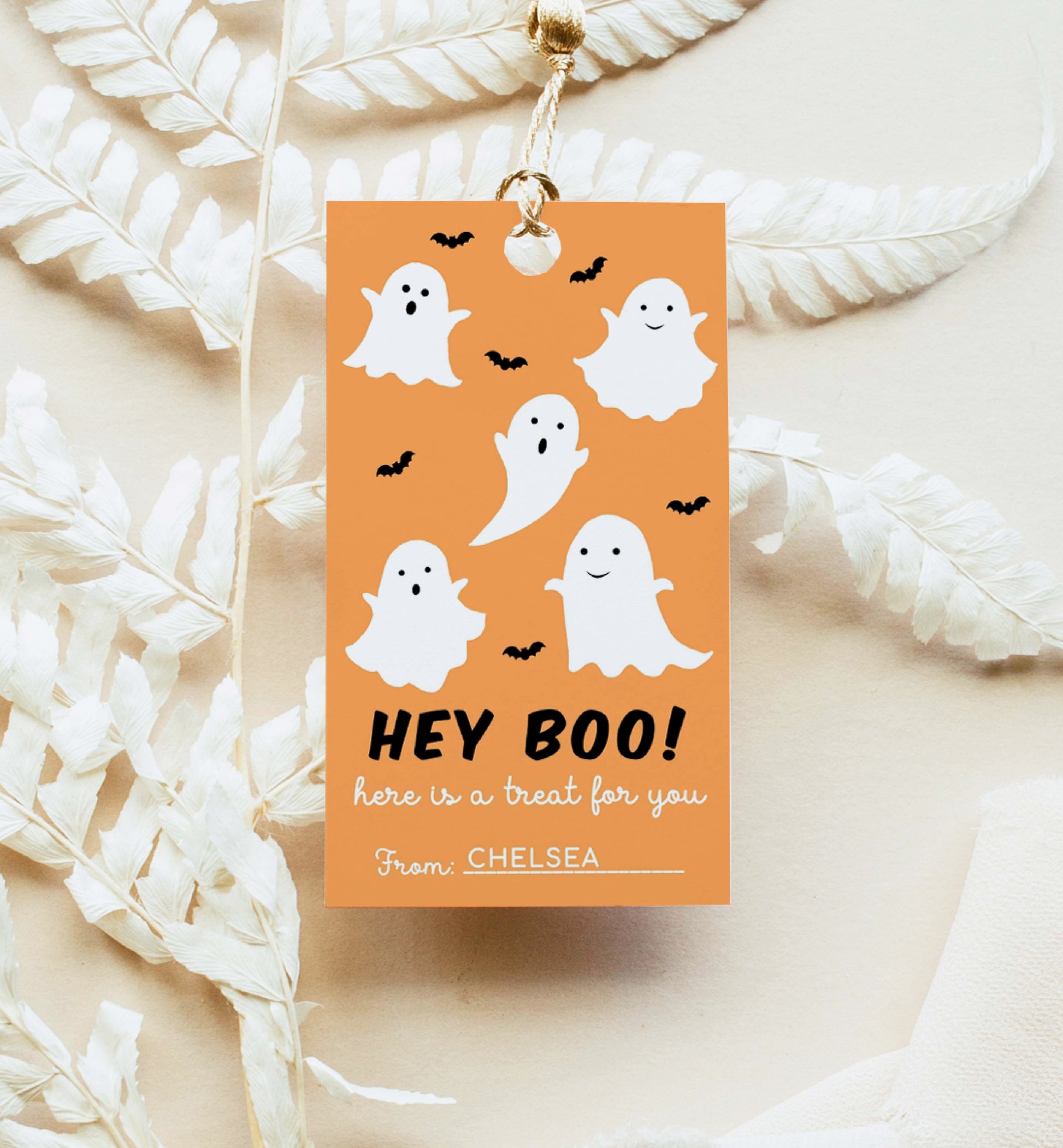 Halloween Favor Tags, Costume Party Trick Or Treat Printable Favor Tag, Halloween Birthday Party, Friendly Ghost Costume Party Favour Tag