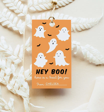 Halloween Favor Tags, Costume Party Trick Or Treat Printable Favor Tag, Halloween Birthday Party, Friendly Ghost Costume Party Favour Tag