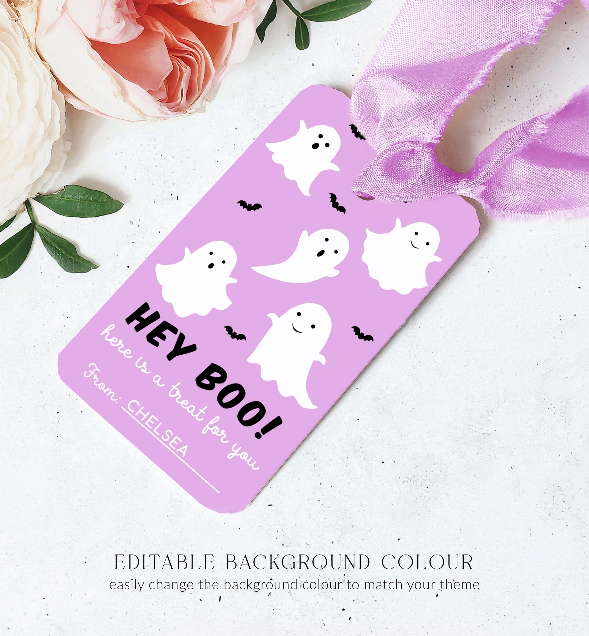 Halloween Favor Tags, Costume Party Trick Or Treat Printable Favor Tag, Halloween Birthday Party, Friendly Ghost Costume Party Favour Tag