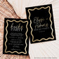 Wave Black Gold | Printable Hucks Party Invitation Template