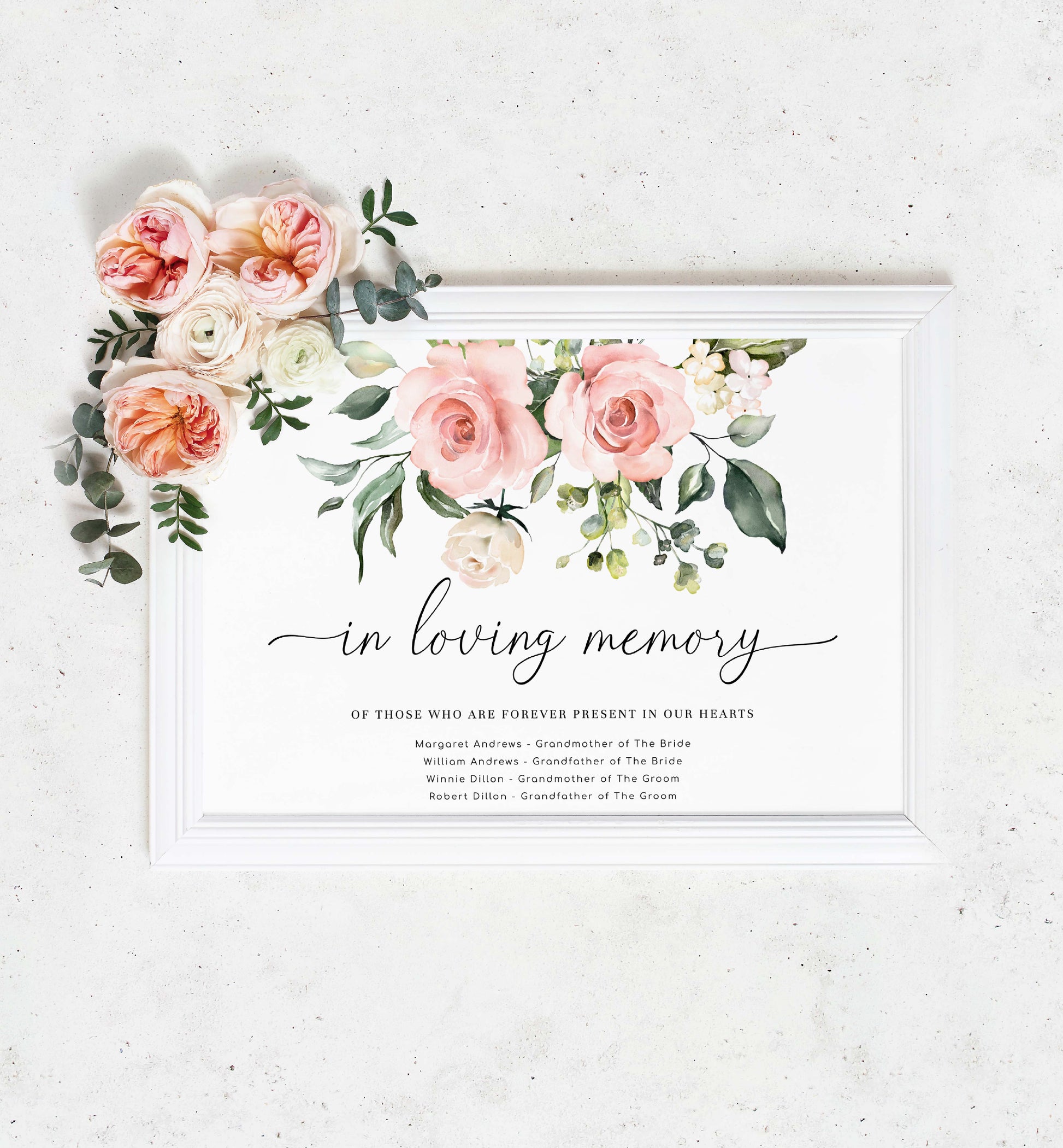 In Loving Memory Candle Sign, This Candle Burns For Sign, Memorial Candle Sign, Printable Remembrance Sign, Memorial Table, Darcy Floral