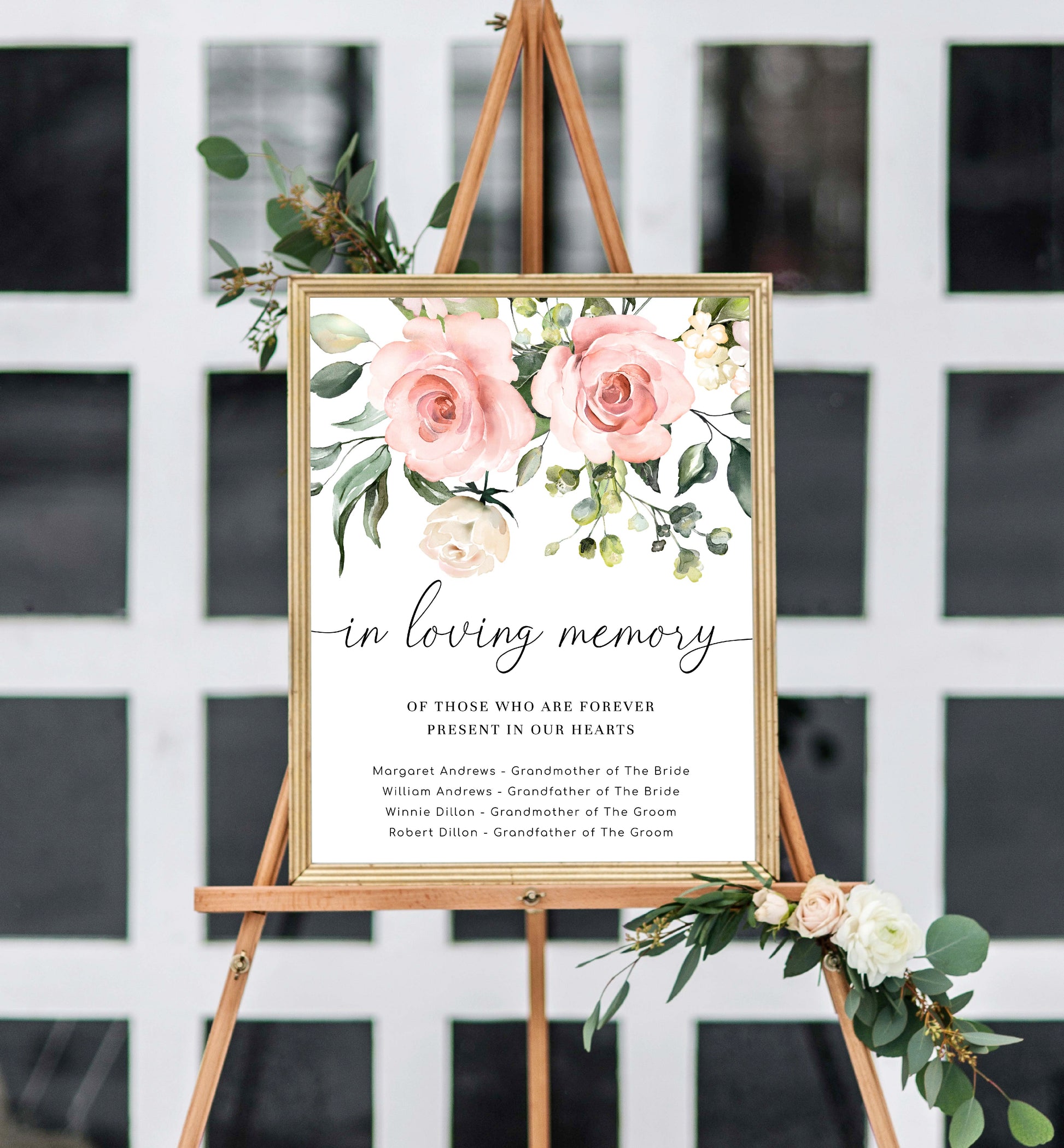 In Loving Memory Candle Sign, This Candle Burns For Sign, Memorial Candle Sign, Printable Remembrance Sign, Memorial Table, Darcy Floral
