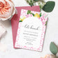 The Med Arch Pink Lemons | Printable Brunch Birthday Invitation Template