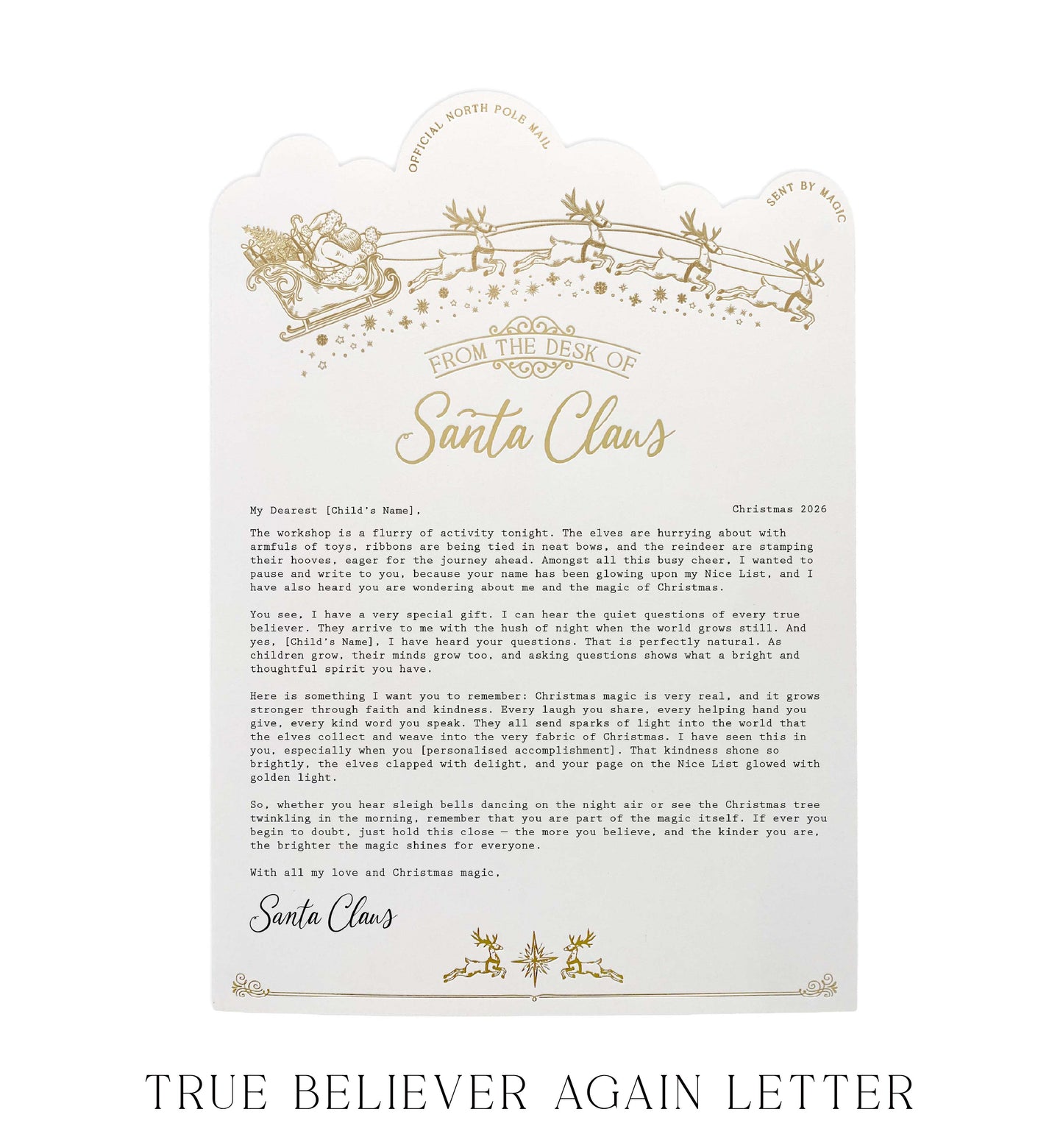 Personalised Letter From Santa Claus