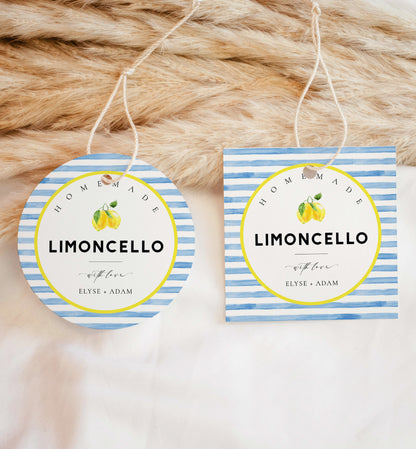 Ellesmere Blue | Printable Limoncello Favour Tags Template