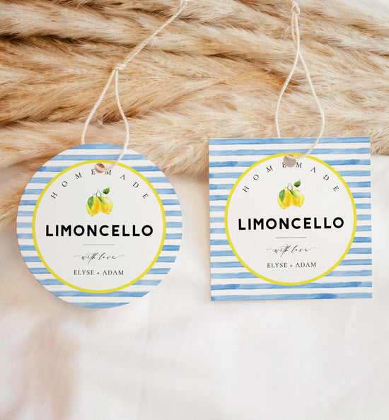 Ellesmere Blue | Printable Limoncello Favour Tags Template – Black Bow ...