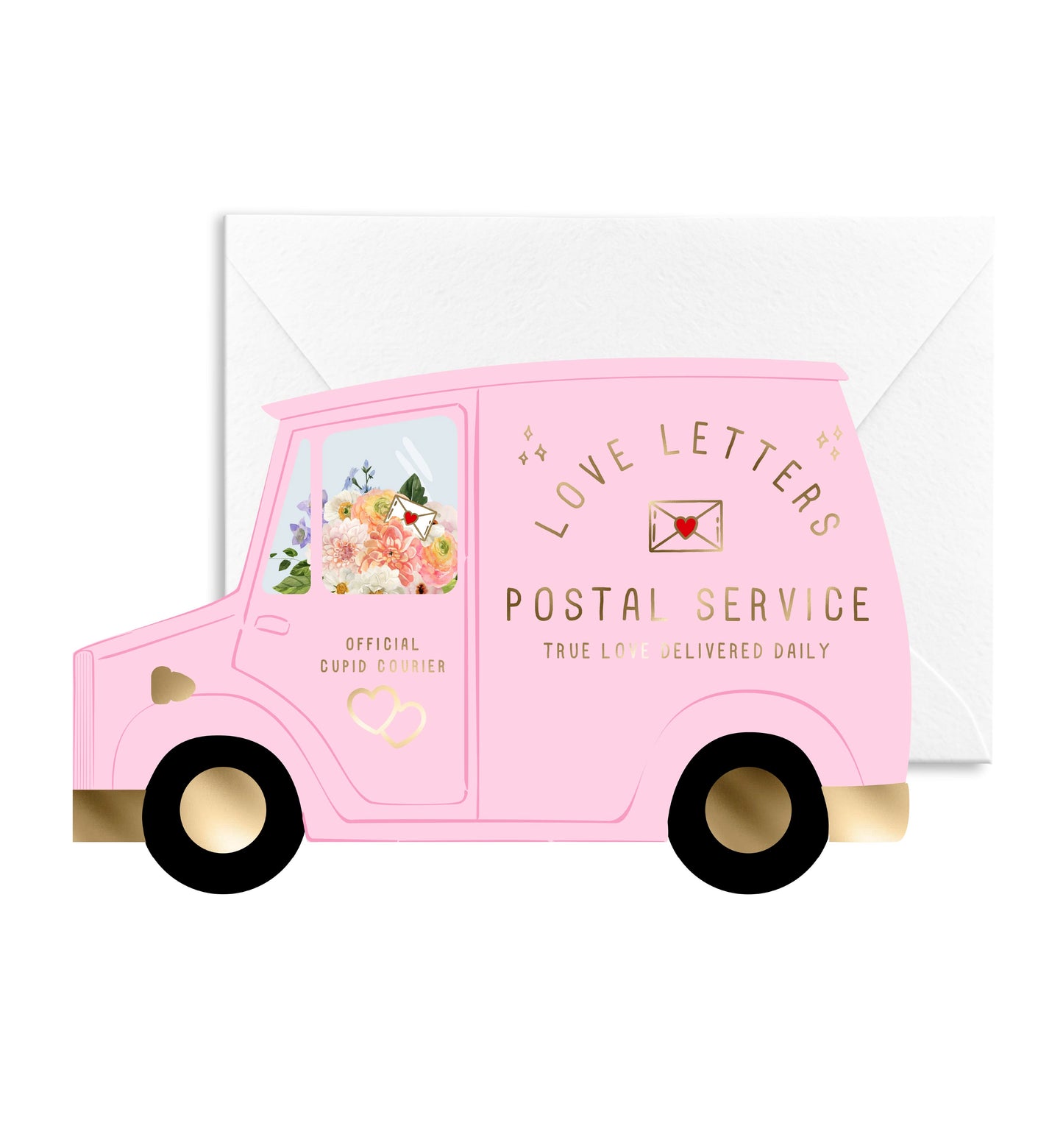 Love Letters Postal Service Van Valentine's Day Greeting Card