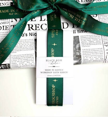 Ribbon | 3m Made In Santa's Workshop Christmas Satin Ribbon