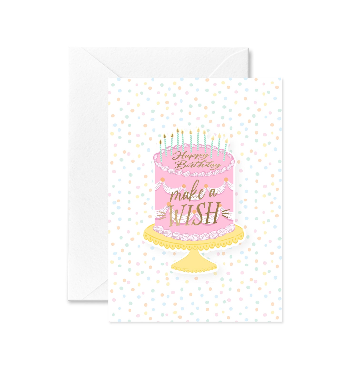 Make A Wish Birthday Cake Greeting Card