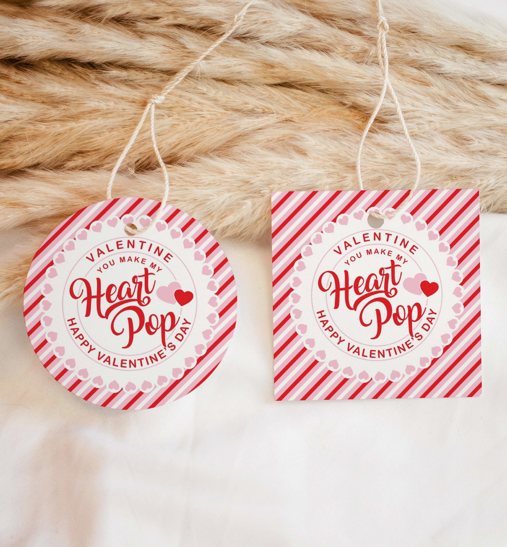 You Make My Heart Pop Happy Valentine's Day Tag, Valentine's Day Popcorn Gift Tag, Classroom Valentine Treat Tag, Galentine's Tag