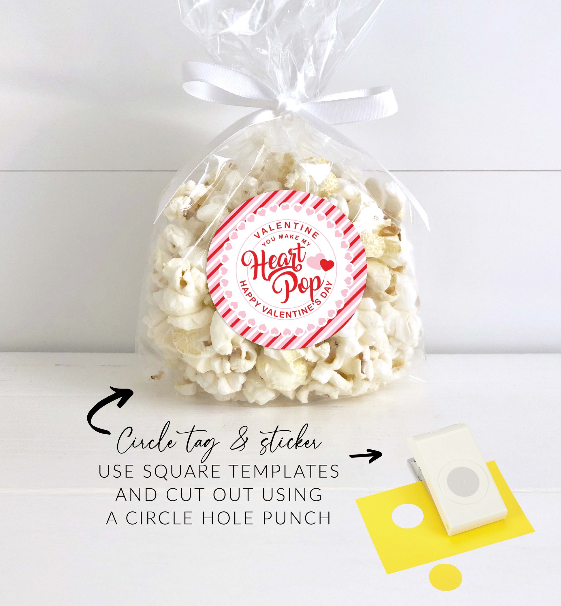You Make My Heart Pop Happy Valentine's Day Tag, Valentine's Day Popcorn Gift Tag, Classroom Valentine Treat Tag, Galentine's Tag